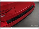 Zesílená ochranná lišta hrany kufru Volvo V60 2018- (rýhovaný hliník, černá)