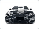 PŘEDNÍ MASKA, LEDVINKY, BMW G20 / G21, 2019-2022, SPORT STYL, ČERNÁ MATNÁ, grbmj5