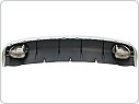 Zadní difuzor AUDI A6 C7 2011-2014, SPORT STYLE, twin outlet, lesklá černá