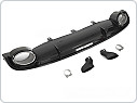 Zadní difuzor AUDI A6 C7 2011-2014, SPORT STYLE, twin outlet, lesklá černá