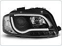 Přední světla AUDI A3 8P 2003-2008, TUBE LIGHT, Černé