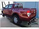 Zesílená ochranná lišta hrany kufru Ford Ranger 2012-2022 (rýhovaný hliník, černá)