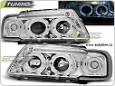 Přední světla Audi A3 8L, 1996-2000, Angel Eyes, chrom, + pásek LPAU16