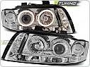 Přední světla Audi A4, 2001-2004, Angel Eyes, chrom LPAU19