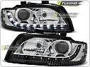Přední světlomety Audi A4, 2001-2004, LED Daylight, černé black, včetně motorků LPAU64