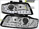 Přední světla Audi A4, 2001-2004, LED Daylight, chrom, včetně motorků LPAU63
