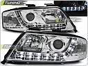 Přední světla Audi A6, 1997-2001, LED Daylight, chrom LPAU37