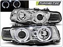 Přední světla BMW E38, 1998-2001, Angel Eyes, chrom LPBM71