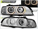 Přední světla, světlomety, lampy BMW E39, 1995-2003, Angel Eyes, chrom, XENON