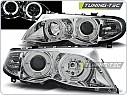 Přední světla BMW E46 Sedan Touring, 2001-2005, Angel Eyes, chrom LPBM99