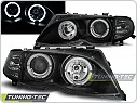 Přední světlomety BMW E46 Sedan Touring, 2001-2005, Angel Eyes, černé black LPBMA0