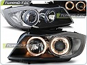 Přední světlomety BMW E90, E91, 2005-2008, Angel Eyes, černé black LPBM89