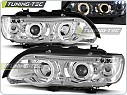 Přední světla lampy BMW X5 E53, 1999-2003, Angel Eyes, chrom, diody LPBM42