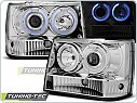 Přední světla Jeep Grand Cherokee, 1993-1998, Angel Eyes, chrom LPCH11