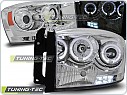 Přední světla Dodge Ram, 2006-2008, Angel Eyes, chrom + diody LPDO05