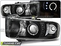 Přední světla Dodge Ram, 1994-2001, Angel Eyes, černé black + diody LPDO02