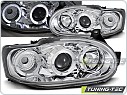 Přední světla Ford Escort MK7, 1995-2000, Angel Eyes, chrom