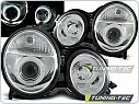 Přední světla Mercedes W210, E-clase, 1999-2002, Angel Eyes, chrom