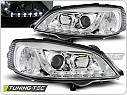 Přední světla Opel Astra G, 1998-2004, LED Daylight, chrom LPOP37
