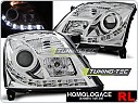Přední světla Opel Vectra C, 2002-2005, LED Daylight, chrom s homologavaným denním svícením LPOP77
