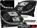 Přední světlomety, světla, lampy Opel Vectra C, 2002-2005, LED Daylight, černé black s homologavaným denním svícením LPOP78
