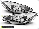 Přední světla Peugeot 206, 1998-2002, LED Daylight, chrom LPPE18