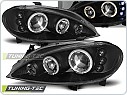 Přední světlomety, světla, lampy Renault Megane I, 1999-2002, Angel Eyes, černé black LPRE10               