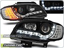 Přední světlomety, světla, lampy, Seat Ibiza, Cordoba, 1999-2002, LED Daylight, černé black + LED blinkr LPSE22