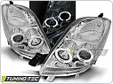 Přední světla Toyota Yaris, 2006-2009, Angel Eyes, chrom LPTO03