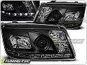 Přední světlomety, světla, lampy Volkswagen Bora, 1998-2005, LED Daylight, černé black LPVWA2