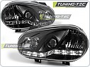 Přední světlomety, světla, lampy Volkswagen Golf 4, 1998-2003, LED Daylight, černé black LPVW86