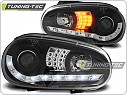 Přední světlomety, světla, lampy Volkswagen Golf 4, 1998-2003, LED Daylight, černé black 2+ LED blinkr LPVWB2