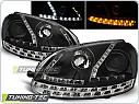 Přední světlomety, světla, lampy Volkswagen Golf 5, 2003-2009, LED Daylight, černé black s LED blinkrem LPVWF9