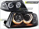 Přední světlomety, světla, lampy Volkswagen Passat 3BG, 2001-2004, Angel Eyes, černé, black LPVW46