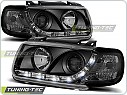 Přední světlomety, světla, lampy Volkswagen Polo 6N, 1994-1999, LED Daylight, černé black LPVWA4