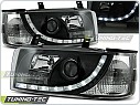 Přední světlomety, světla, lampy Volkswagen T4, 1990-2003, LED Daylight, černé black LPVW84