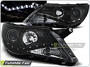 Přední světlomety, světla, lampy Volkswagen Tiguan, 2007-2011, LED Daylight, černé black LPVWF3
