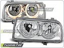 Přední světla Volkswagen Vento, 1992-1998, Angel Eyes, chrom LPVW31