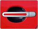 Kryty klik Škoda Fabia, Octavia, Superb 1, oválný otvor, stříbrné 8ks, 1x otvor na zámek 