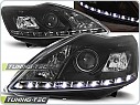 Přední světlomety, světla, lampy Ford Focus, 2008-2011, LED Daylight, černé black LPFO38