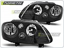 Přední světlomety, světla, lampy VW Volkswagen Touran, Caddy, 2003-2006, černé black LPVW66