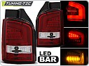Zadní světla, lampy LED Volkswagen T5, 2003-2009, čiré, červené LDVW93