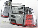 Zadní světla, lampy LED BMW X5 E53, 1999-2003, čiré, chrom