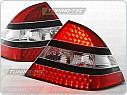 Zadní světla, lampy LED Mercedes W220, S-class, 1998-2005, čiré, černé, červené LDME07