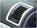 Dekory interiéru, sada 2 (rámečky ventilace 3 ks) ABS-stříbrný matný, Škoda Octavia 2