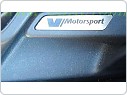 Výplň do polohovací páčky sedadla Škoda Octavia 2, nápis V/Motorsport