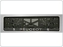 Držák SPZ, podložka pod značku s 3D logem, Peugeot