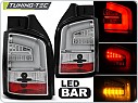Zadní světla, lampy LED Volkswagen T5, 2010-, čiré, chrom LDVW96