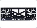 Držák SPZ, podložka pod značku s 3D logem, Mini Cooper