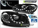 Přední světlomety, světla, lampy VW Golf 6, VI 2009- LED Daylight, DRL černé black LPVWi9